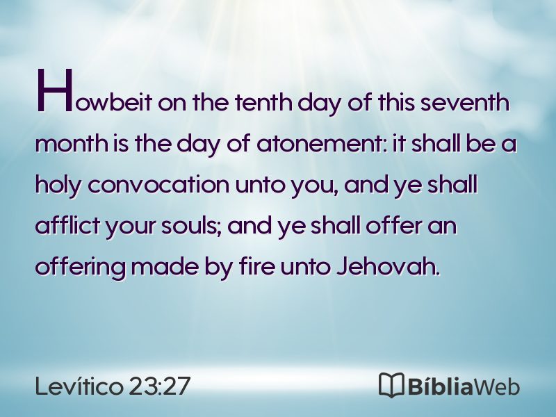 Levítico 23:27 em imagem para compartilhar