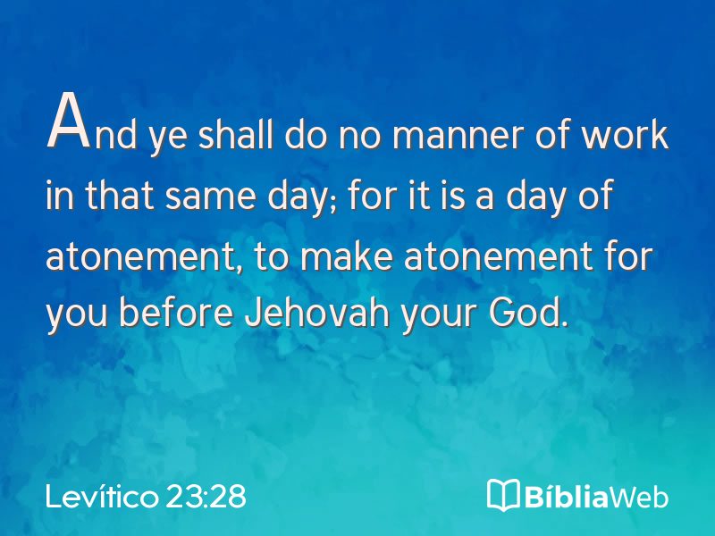 Levítico 23:28 em imagem para compartilhar