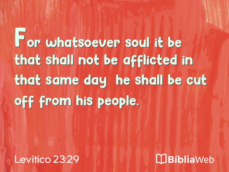 Levítico 23:29 em imagem para compartilhar