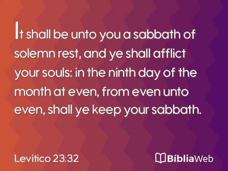 Levítico 23:32 em imagem para compartilhar