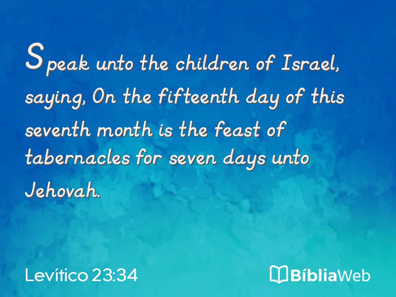 Levítico 23:34 em imagem para compartilhar