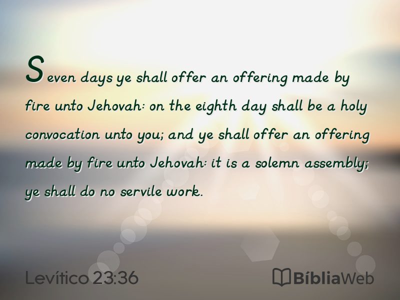 Levítico 23:36 em imagem para compartilhar