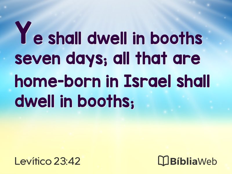 Levítico 23:42 em imagem para compartilhar