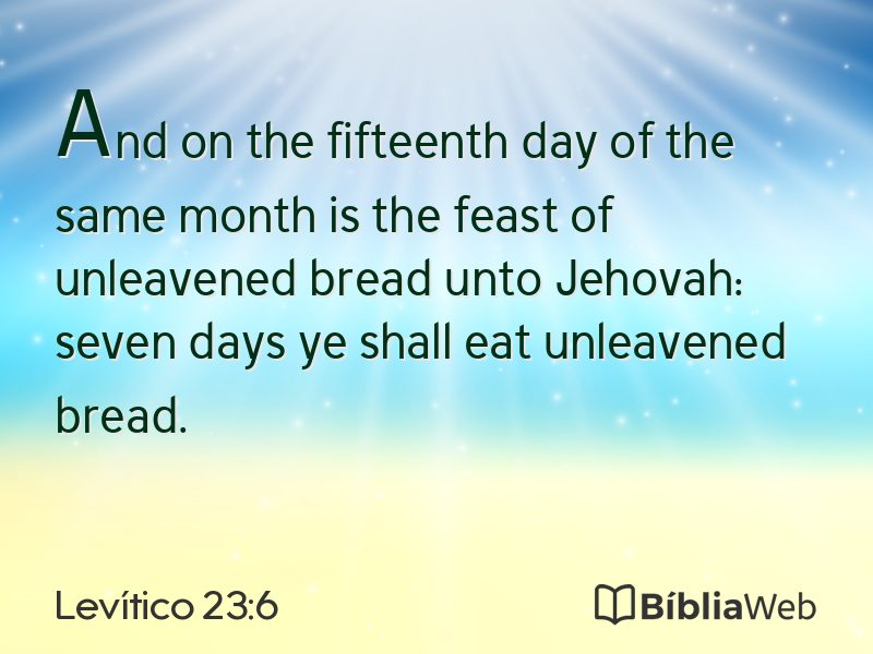 Levítico 23:6 em imagem para compartilhar