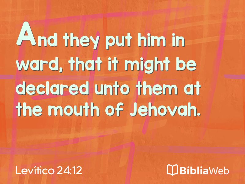 Levítico 24:12 em imagem para compartilhar