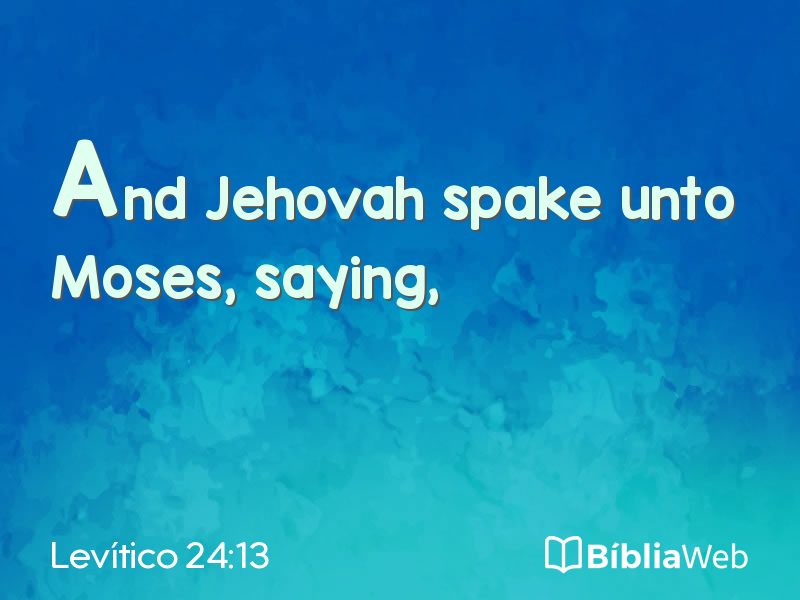 Levítico 24:13 em imagem para compartilhar