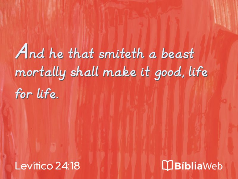 Levítico 24:18 em imagem para compartilhar
