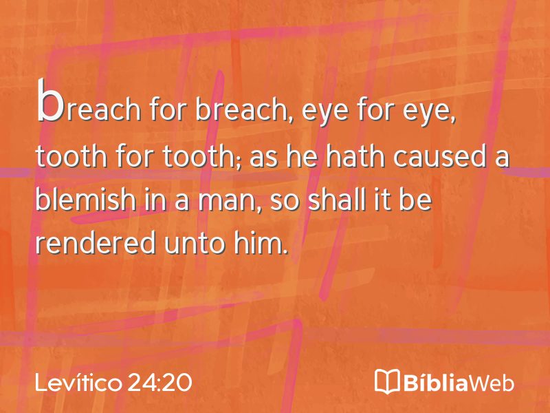 Levítico 24:20 em imagem para compartilhar