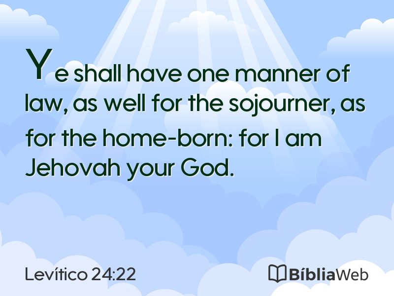Levítico 24:22 em imagem para compartilhar