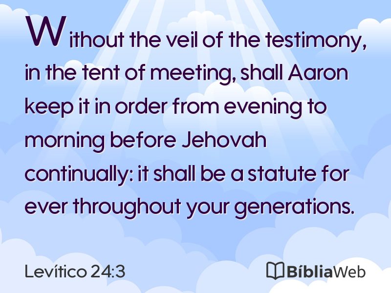 Levítico 24:3 em imagem para compartilhar