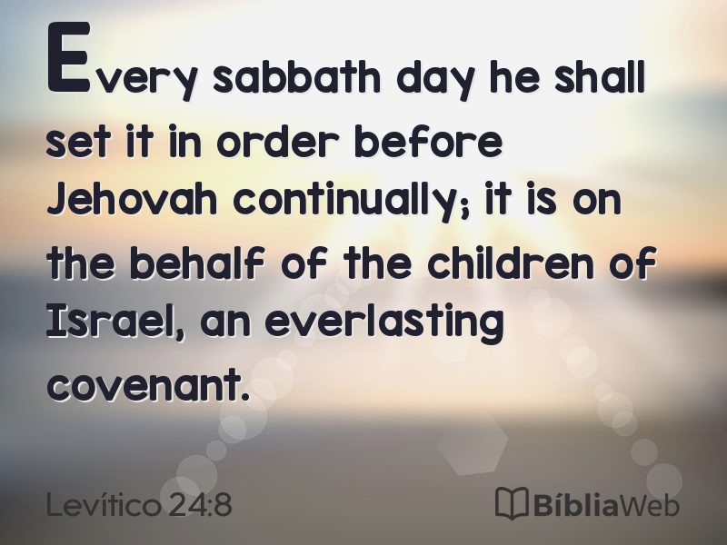 Levítico 24:8 em imagem para compartilhar