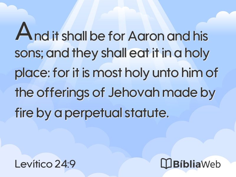 Levítico 24:9 em imagem para compartilhar