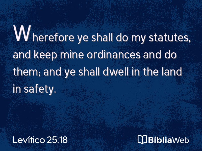 Levítico 25:18 em imagem para compartilhar