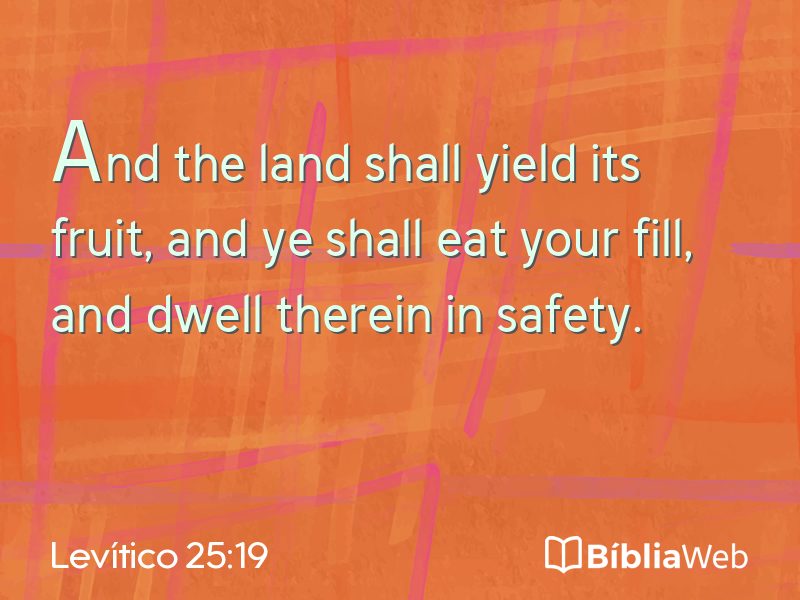 Levítico 25:19 em imagem para compartilhar