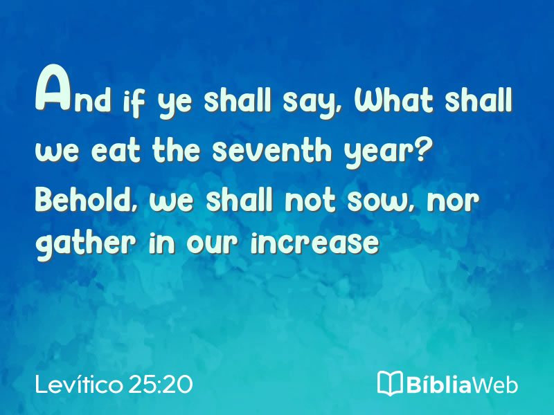 Levítico 25:20 em imagem para compartilhar
