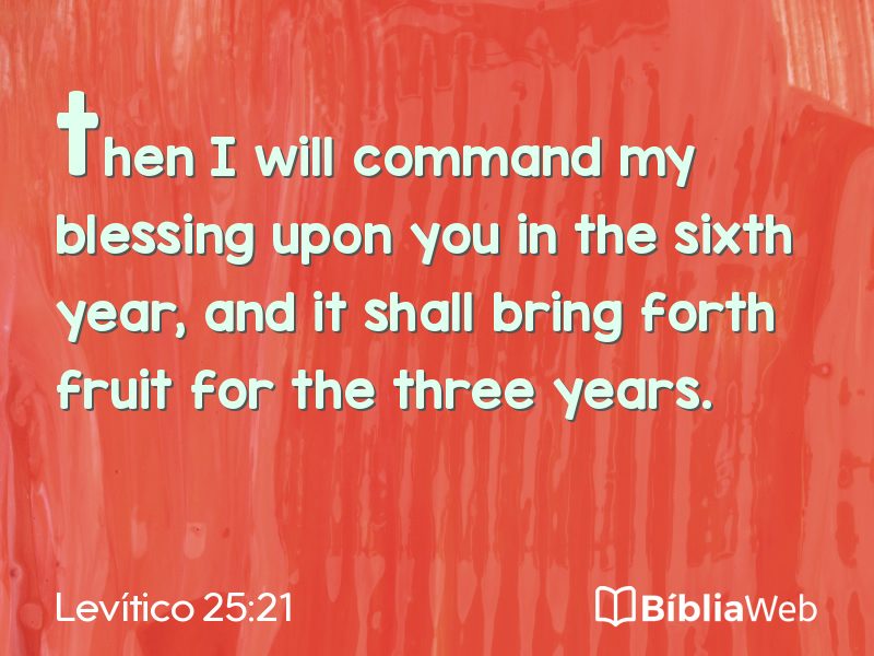 Levítico 25:21 em imagem para compartilhar