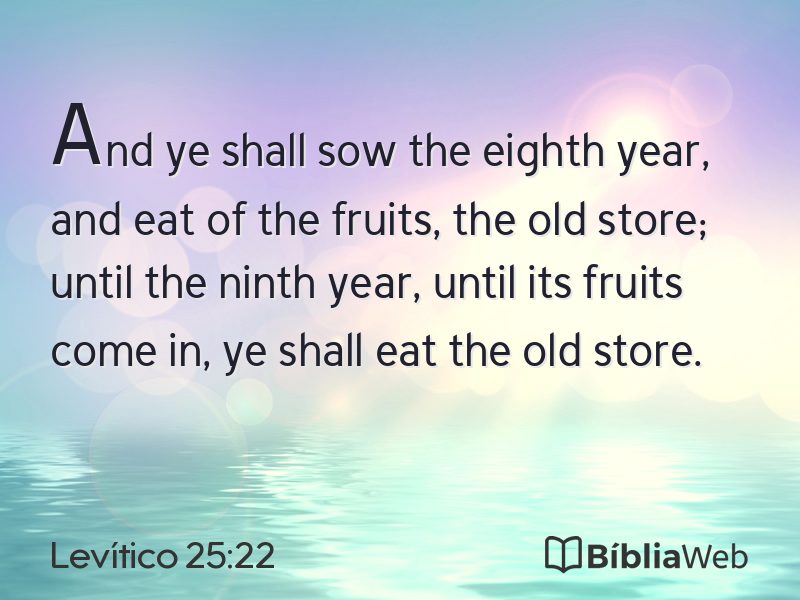 Levítico 25:22 em imagem para compartilhar