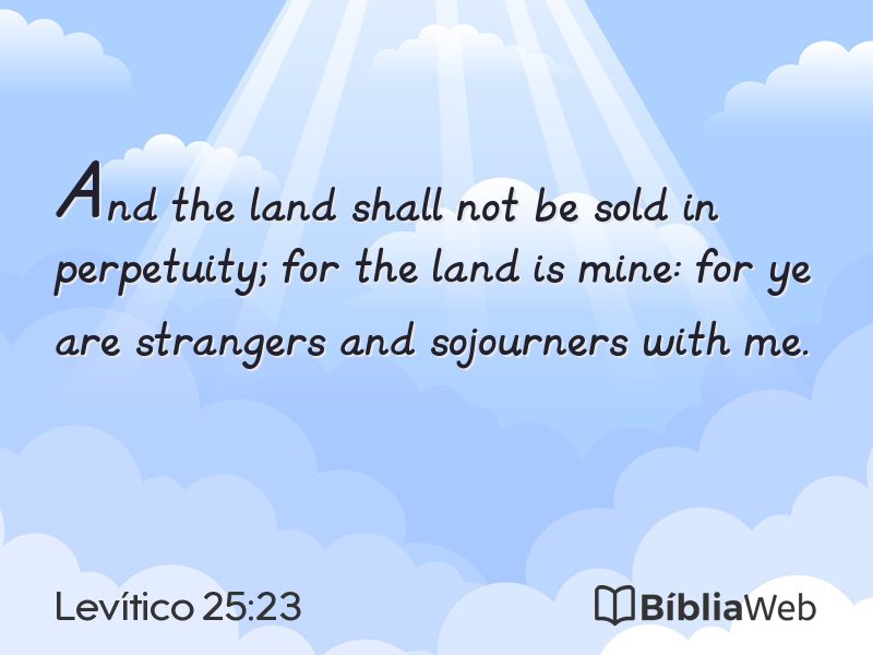 Levítico 25:23 em imagem para compartilhar