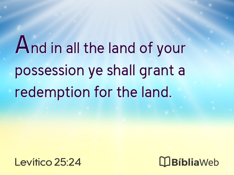 Levítico 25:24 em imagem para compartilhar