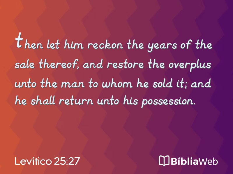 Levítico 25:27 em imagem para compartilhar
