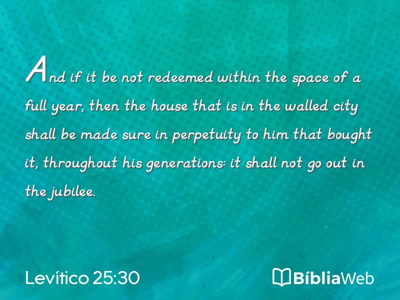 Levítico 25:30 em imagem para compartilhar