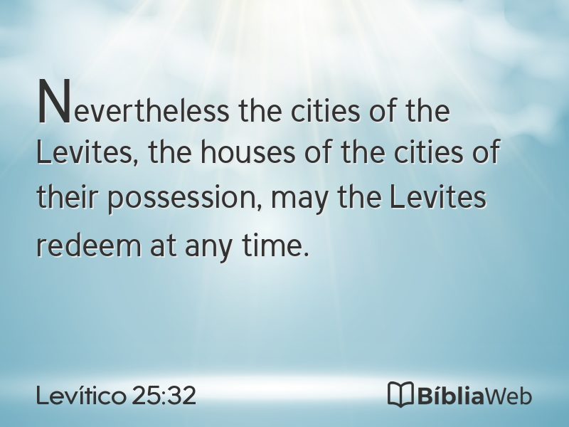 Levítico 25:32 em imagem para compartilhar