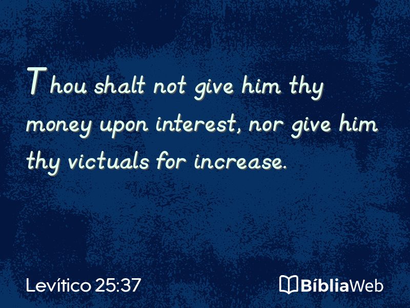 Levítico 25:37 em imagem para compartilhar