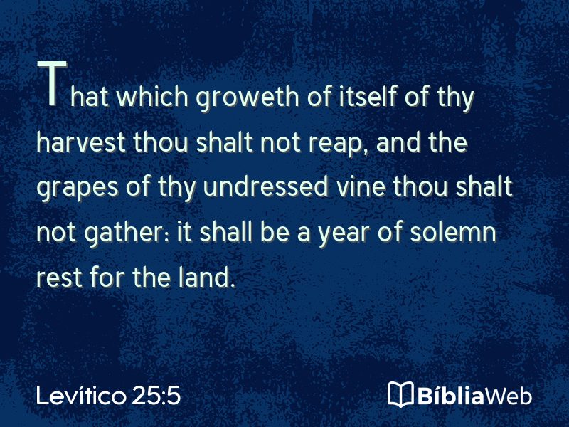Levítico 25:5 em imagem para compartilhar