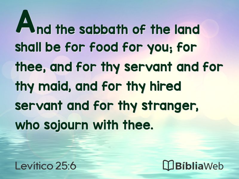 Levítico 25:6 em imagem para compartilhar