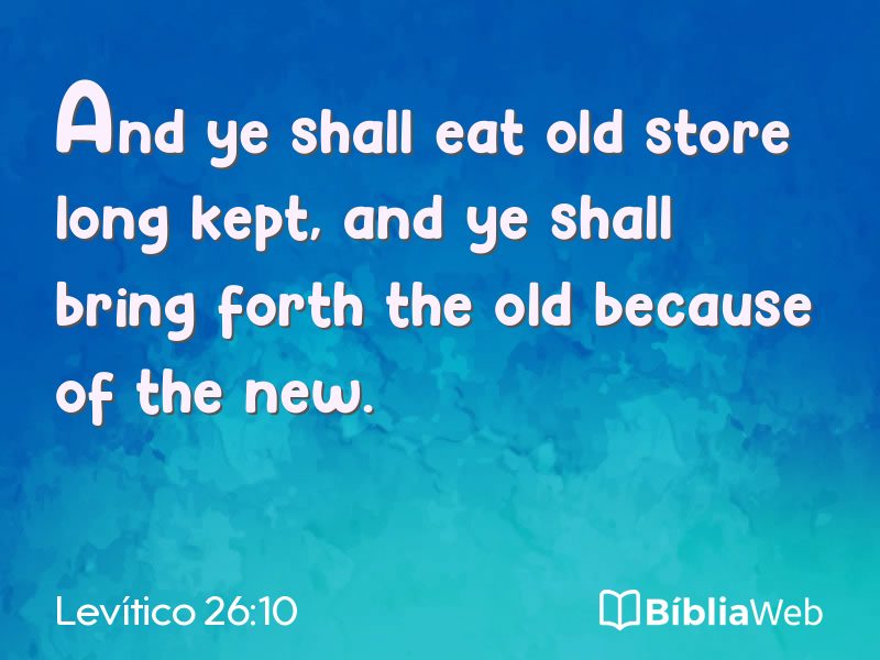 Levítico 26:10 em imagem para compartilhar