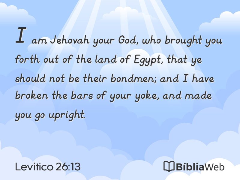 Levítico 26:13 em imagem para compartilhar