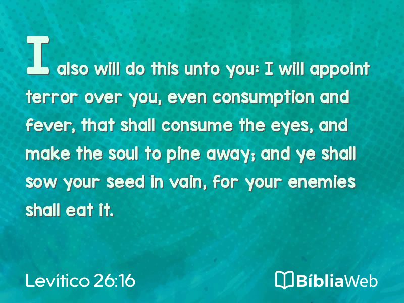 Levítico 26:16 em imagem para compartilhar
