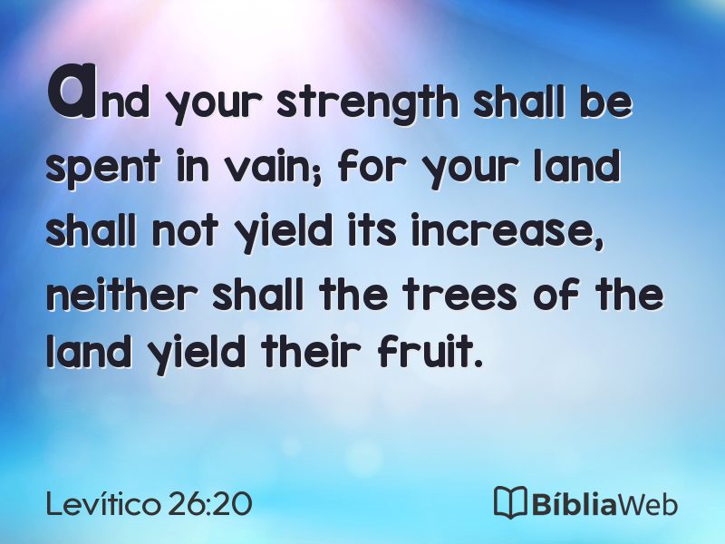 Levítico 26:20 em imagem para compartilhar