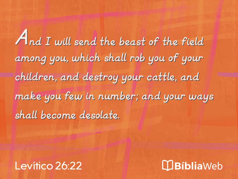 Levítico 26:22 em imagem para compartilhar