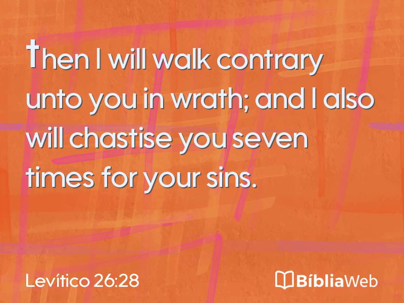 Levítico 26:28 em imagem para compartilhar