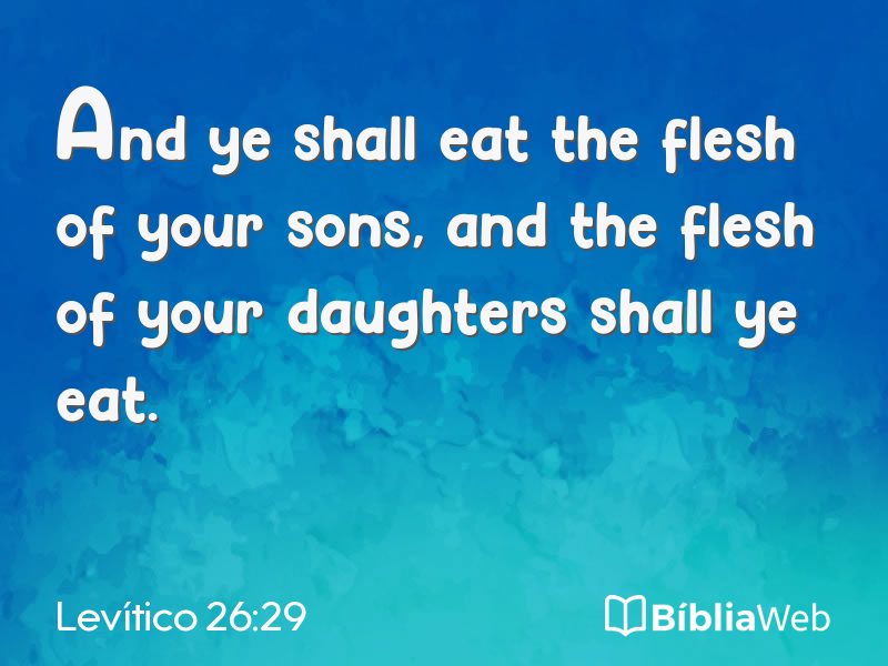 Levítico 26:29 em imagem para compartilhar