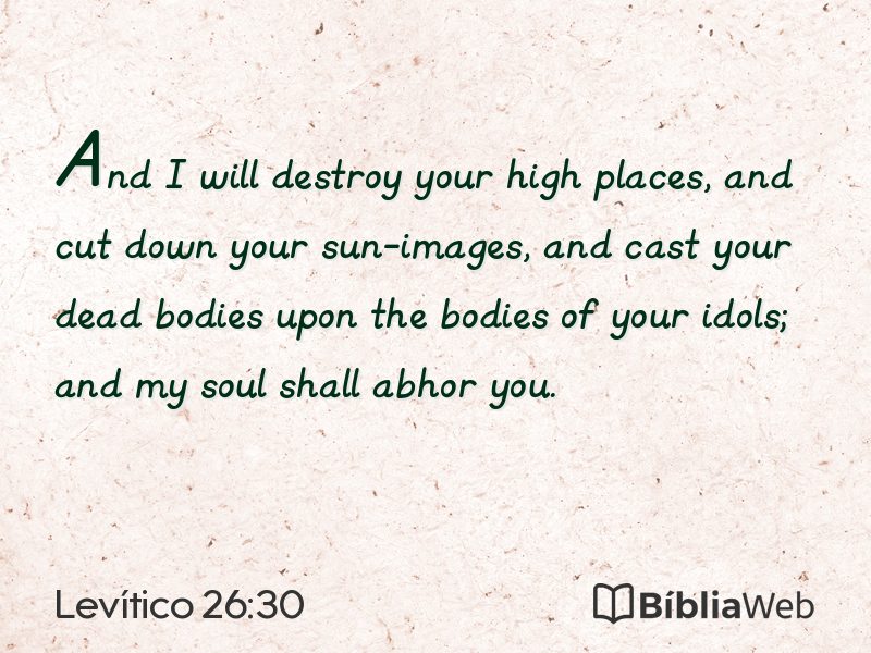 Levítico 26:30 em imagem para compartilhar