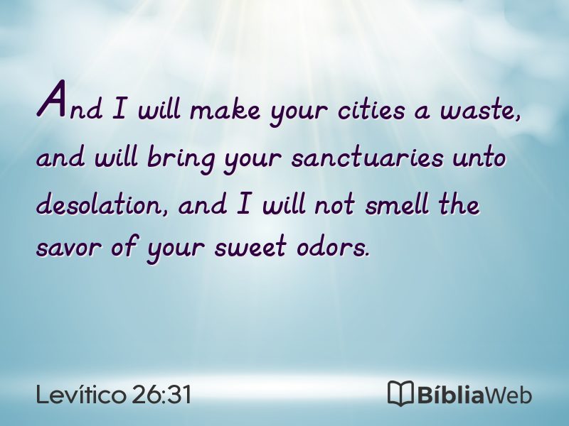Levítico 26:31 em imagem para compartilhar