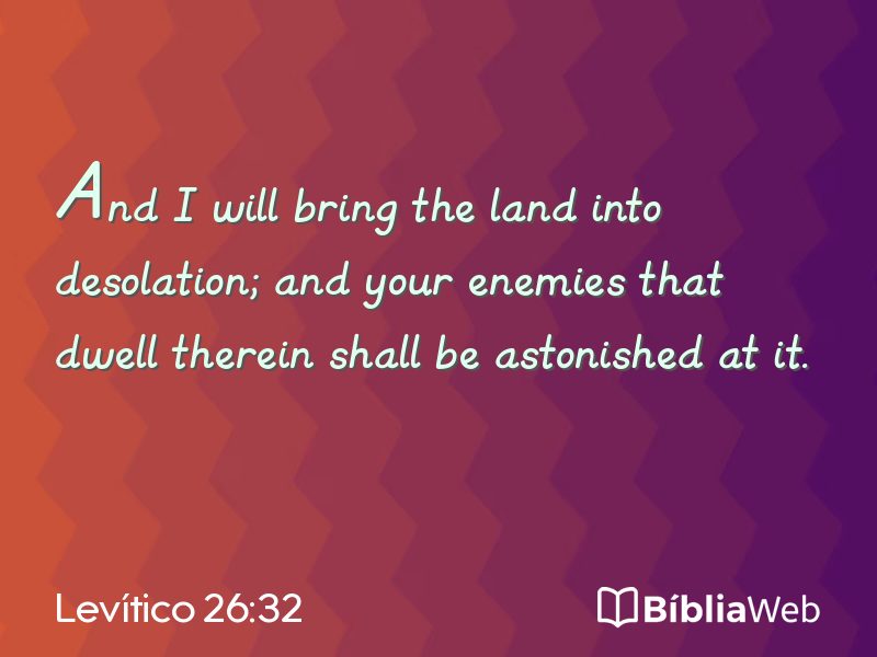 Levítico 26:32 em imagem para compartilhar