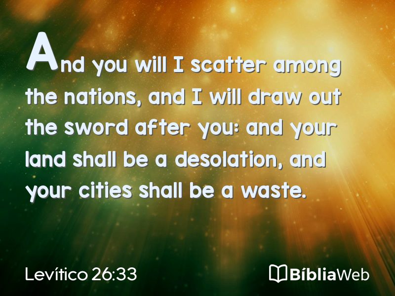 Levítico 26:33 em imagem para compartilhar