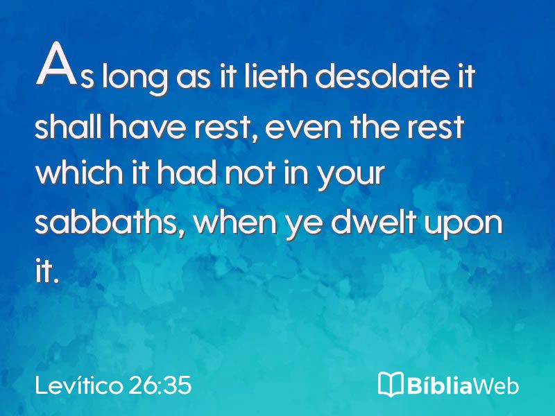 Levítico 26:35 em imagem para compartilhar