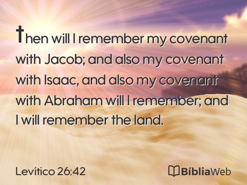 Levítico 26:42 em imagem para compartilhar