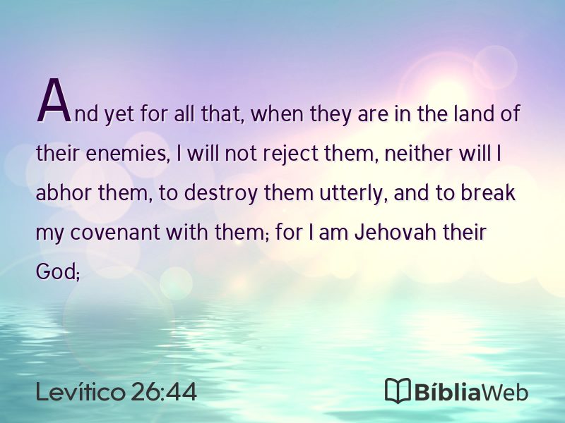 Levítico 26:44 em imagem para compartilhar