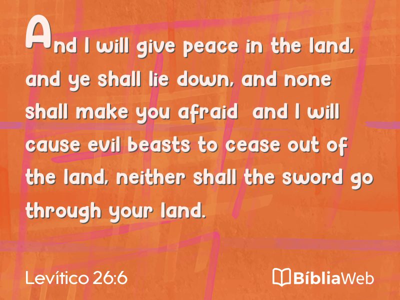 Levítico 26:6 em imagem para compartilhar
