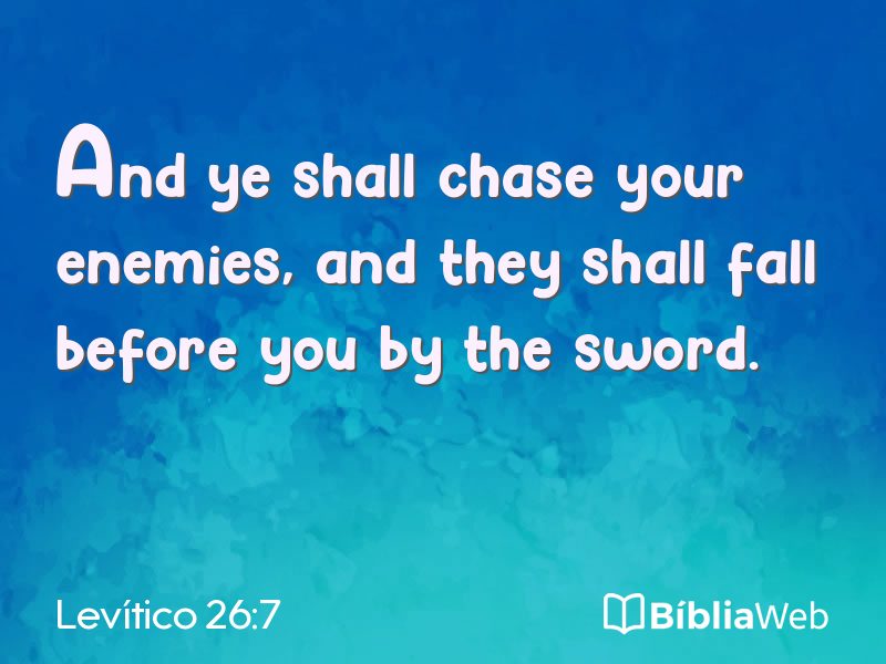 Levítico 26:7 em imagem para compartilhar