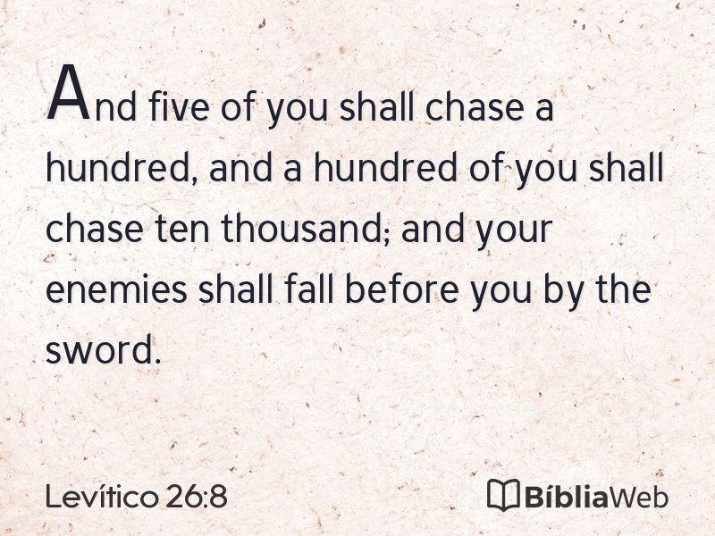 Levítico 26:8 em imagem para compartilhar