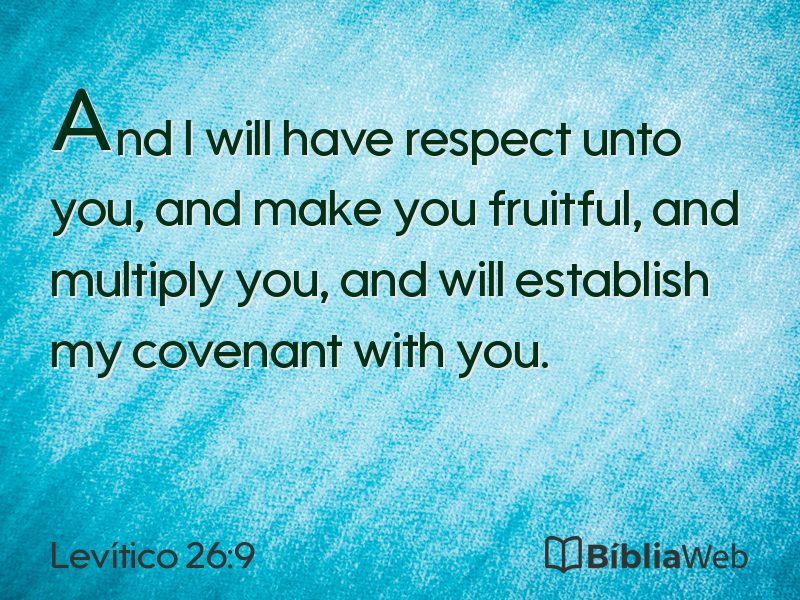Levítico 26:9 em imagem para compartilhar