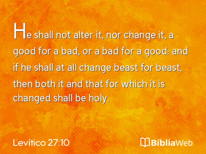 Levítico 27:10 em imagem para compartilhar