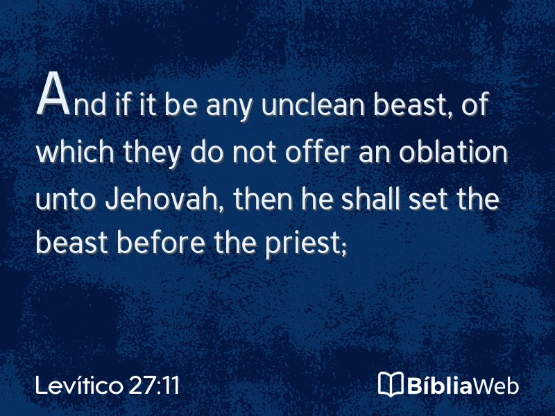 Levítico 27:11 em imagem para compartilhar