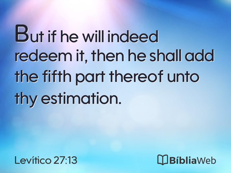 Levítico 27:13 em imagem para compartilhar